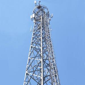 Quality Communication Free Standing Lattice Tower 4 Legged 100m Galvanized Steel for sale
