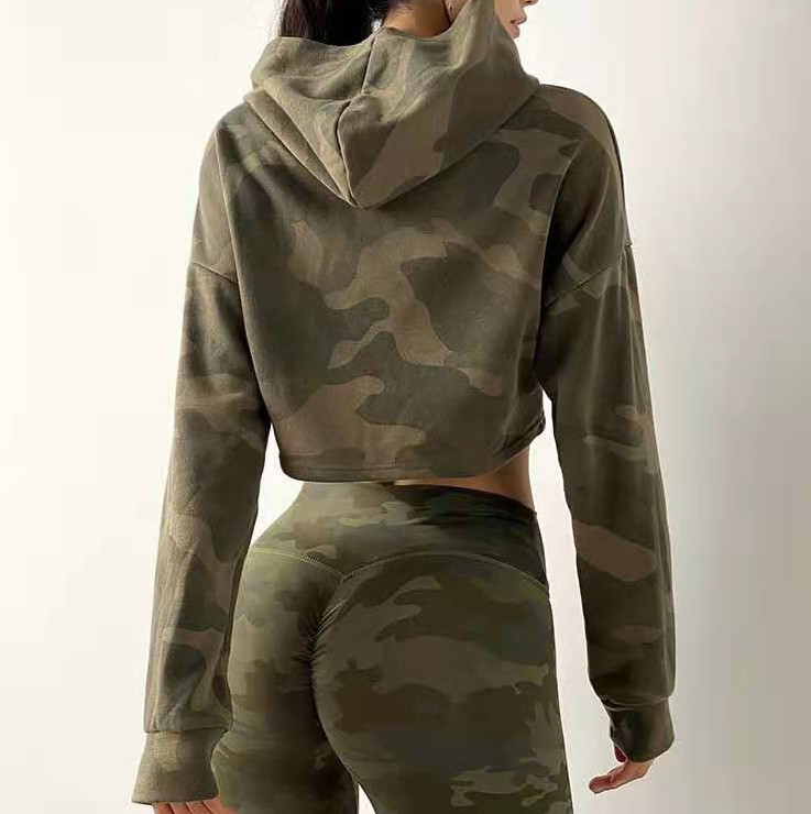 Casual Long Sleeve Lightweight Athletic Hoodie Woolen Athletic Cropped Hoodie