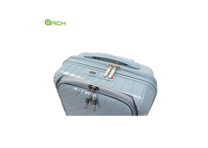 Manufacturer PP Trolley Luggage with Double Spinner Wheels