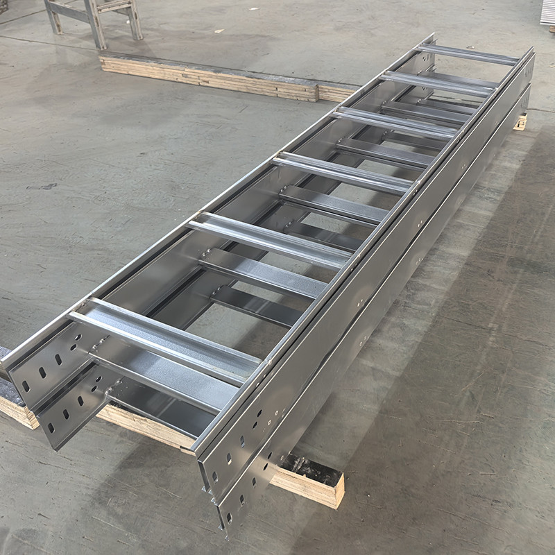 Good Ventilation Ladder Type Cable Tray High Corrosion Resistance 50mm-1000mm
