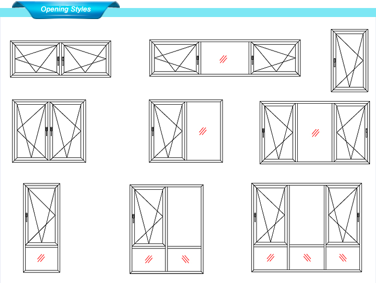 Aluminum Tilt And Turn Window Customized Waterproof Open Outside