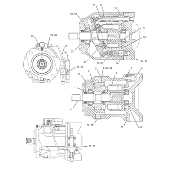 Caterpillar 1809588 Parts scheme PUMP GP-PISTON