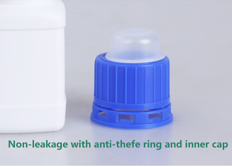 Square White HDPE Plastic Lab Bottles Reagent Chemical Storage 60ml-250ml