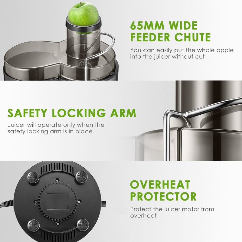 1000 ml new original Electric Juicer Juicer Machine Fruit and Vegetable Juicer Extractor Wide Mouth Centrifugal Dual-Sp