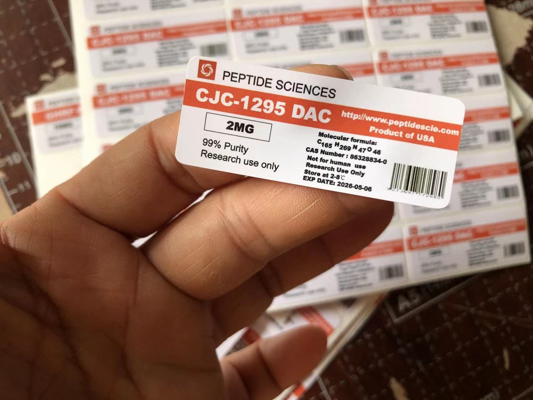 Semaglutide 1mg labels 5x2cm Hologram Laser Effect 2ml 3ml Vial Labels
