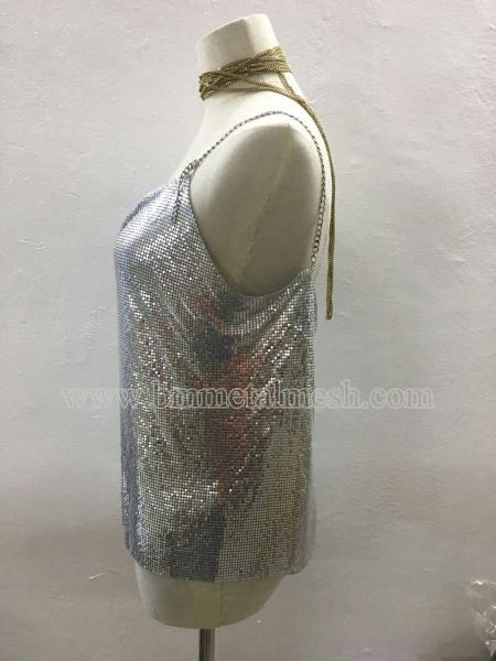Buy Garment Sequins Fabric Metal Mesh/Metal Cloth For Party Dress at wholesale prices