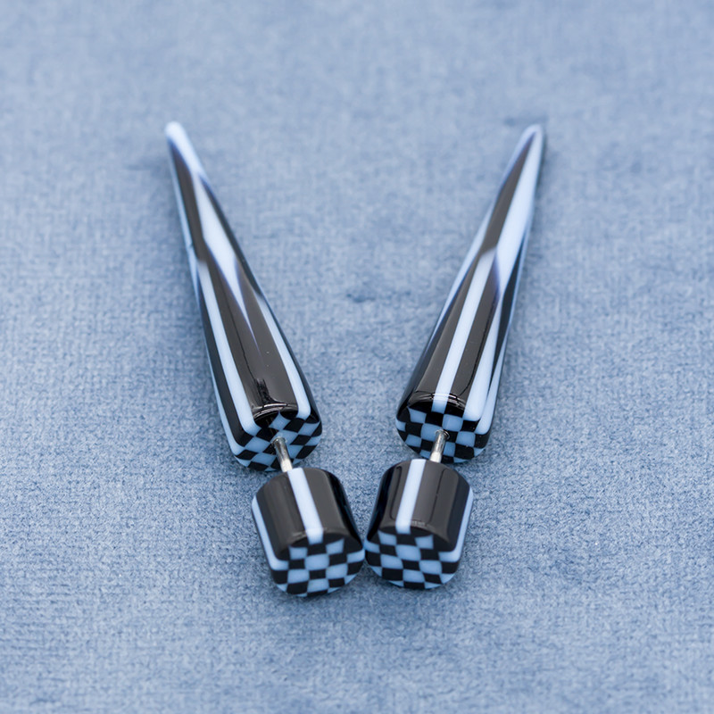 316 Stainless Steel Ear Tapers Piercing Jewelry Acrylic Faux 50mm