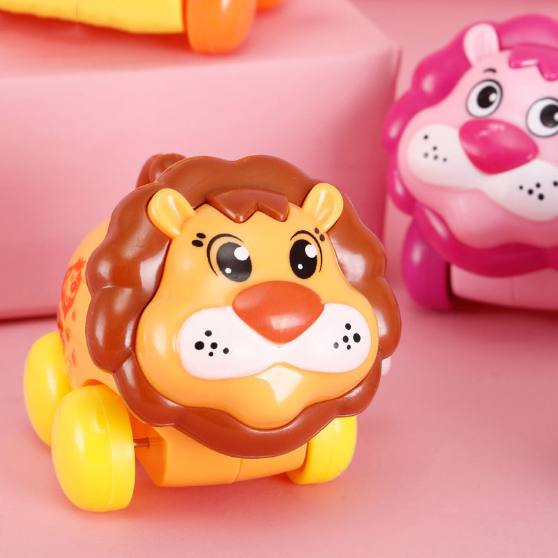 Unisex Wind Up Easter Puzzle Toys for Kids Cute Animals Toy Lion Flipping Walking Jumping Clockwork Bulk Birthday Gift Party Favors