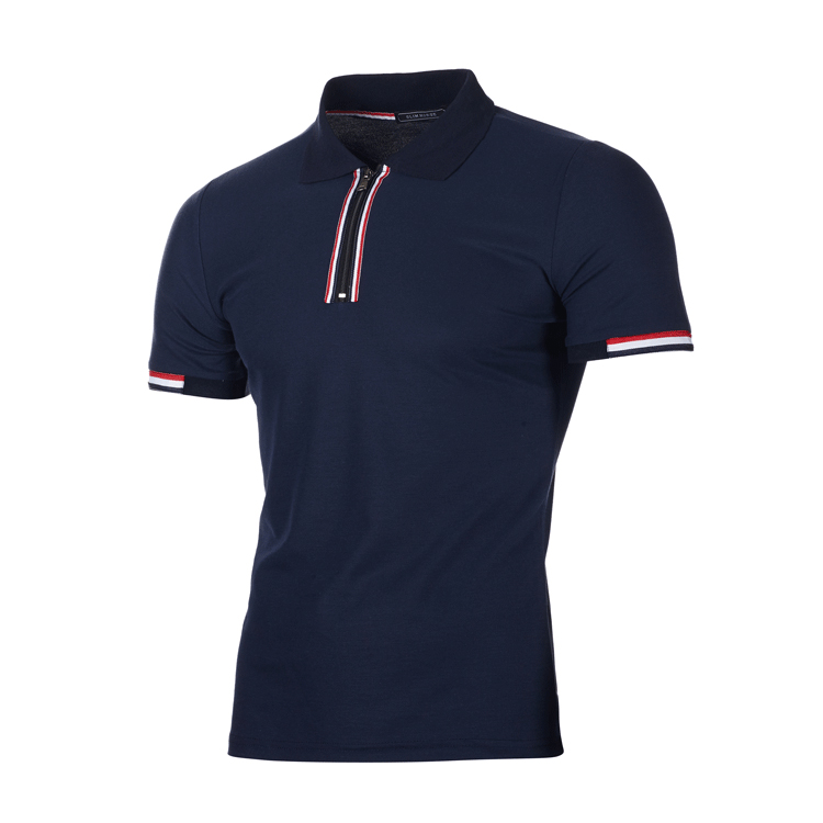MACTING Custom Men's Half Zip Polo Shirts Colorful or Customized Casual Sport Boys Tshirts