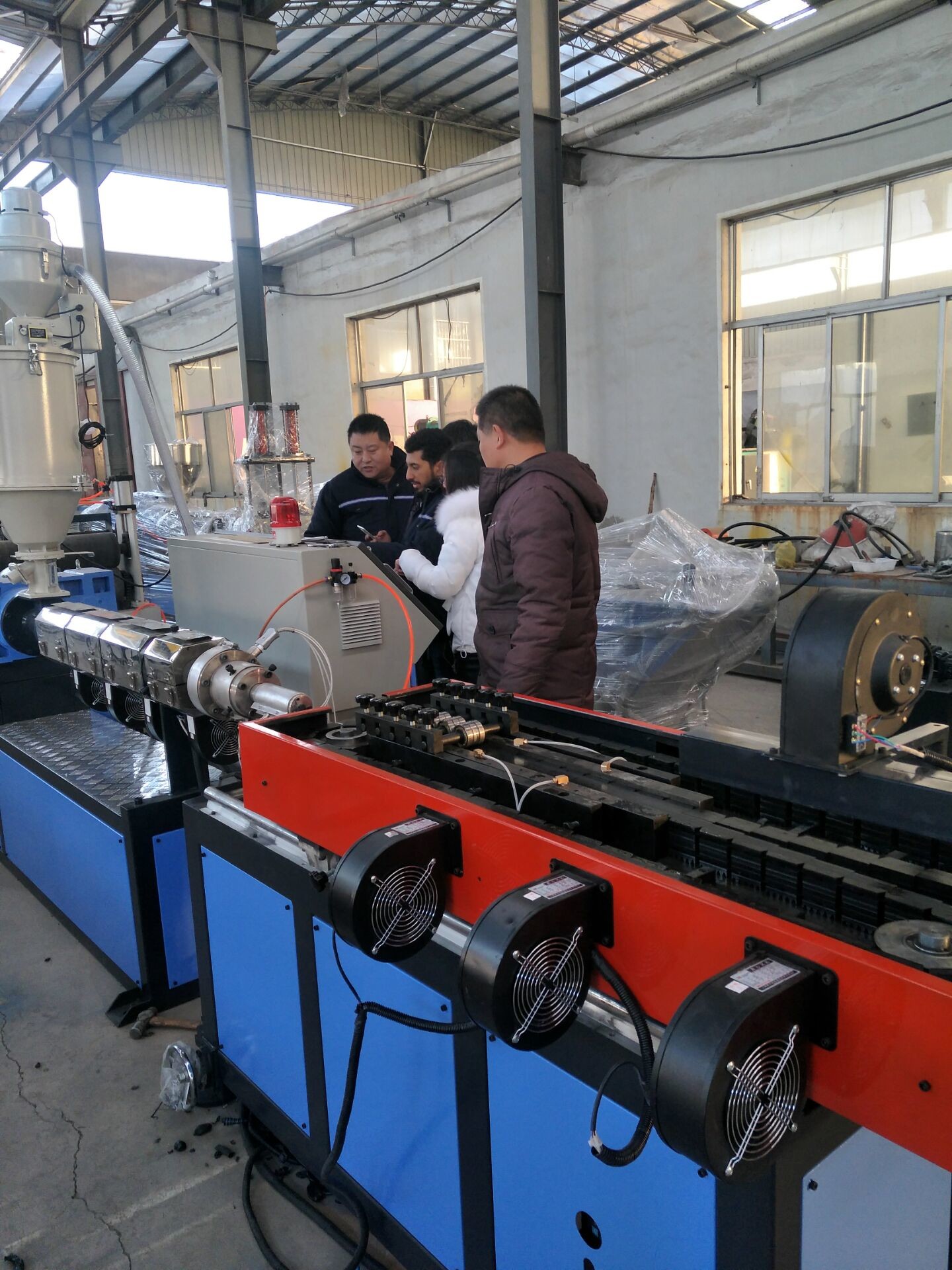 10kg/h Automobile PA PE PP Corrugated Pipe Extrusion Line