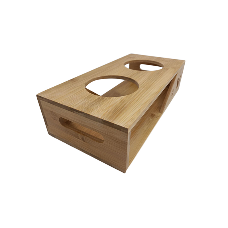 Single Tier Natural Bamboo Feeder for Protecting Animal's Cervical Spine Direct Sale