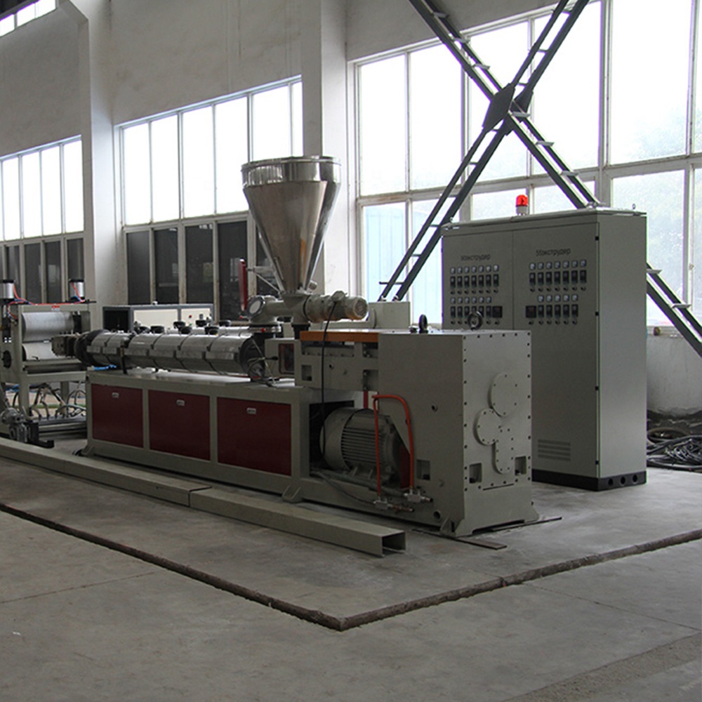 Steel 250kw 380v 50hz Profile Plastics Bins Pvc Sheet Extruder Machine for Production