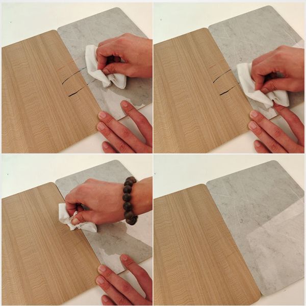8mm Bamboo Charcoal Solid Board Veneer Marble Fiber Wall Panel with Damask Pattern