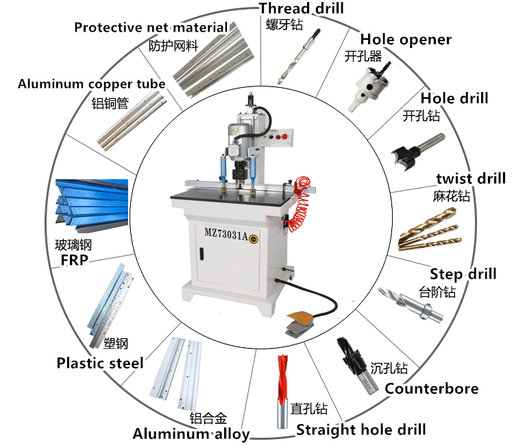 Cabinet Doors Wood Boring Machine Vertical Hinge Hole Drilling Machine 60mm