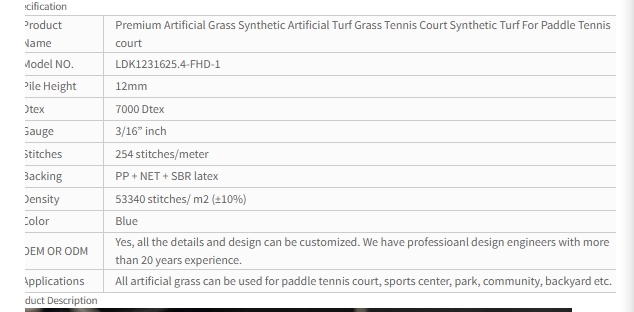 12mm Artificial Grass Synthctic Tennis Court Synthetic Sports Turf For Backyard