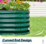 2.1*0.92 Ft Dark Green Galvanized Raised Garden Bed Galvanized Planter Box