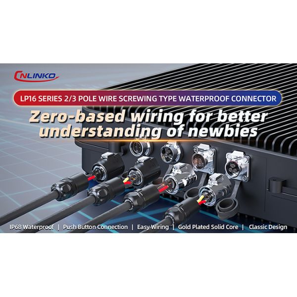 Cnlinko LP 20 2 Pin Plastic Aviation Connectors Wiring Screw Circular Waterproof 2 Pin Male Female Connector Led Connector