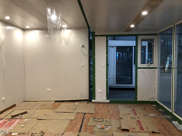 Expansion 20hc Steel Prefabricated Homes With Curtain