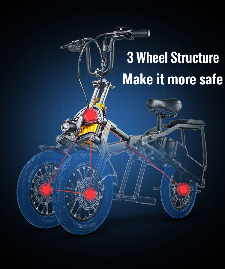 Adult Electric Tricycle Bike , 3 Wheel Electric Trike 350W 8AH Lithium Battery