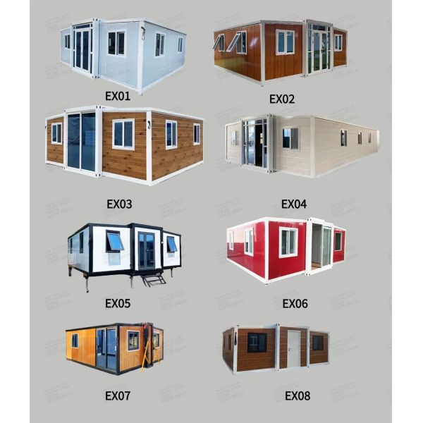 20FT and 40FT Modular Expandable Container House with Galvanized Steel Frame and Customizable Layouts