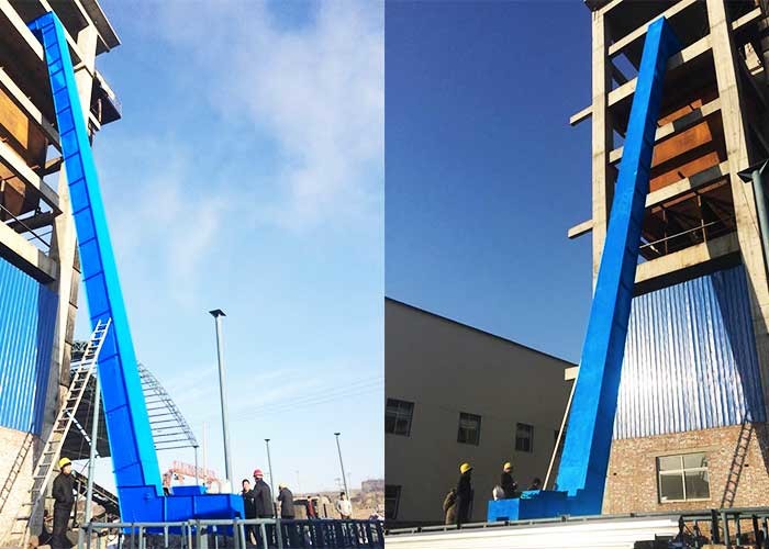 Vertical Cleated Incline Conveyor , Variable Speed Belt Conveyor Sludge Lifting