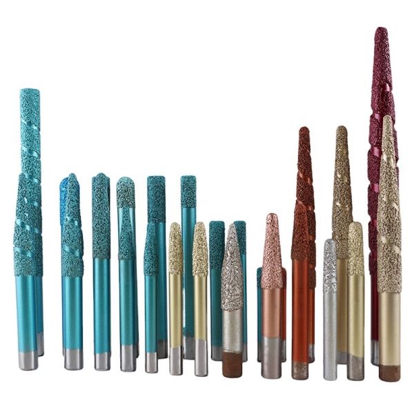 Brazed Granite Hole Cutting Bit 60Degrees 65 Degrees Diamond Drill Bits For