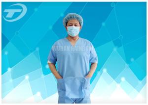Quality SMS Nonwoven Surgical  Medical Scrub Suit  / Disposable patient Gowns , CE And ISO for sale