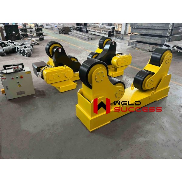 Steel Wheels Self Aligning Welding Rotator Enabling Tank Welding