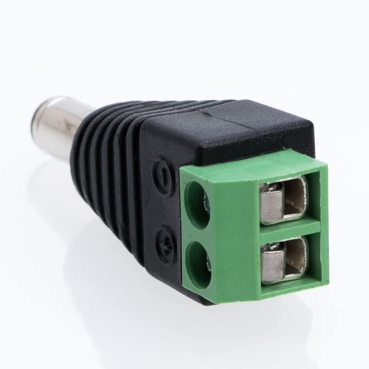 Solderless 12v 24v 5.5x2.5mm 5.5x2.1mm Male DC Power Plug Connector Jack Adapter for CCTV Camera Led Strip Lights