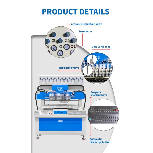 24 Colors Automatic Silicone Patch Making Machine PVC Dispenser for Dripping Earphone Case