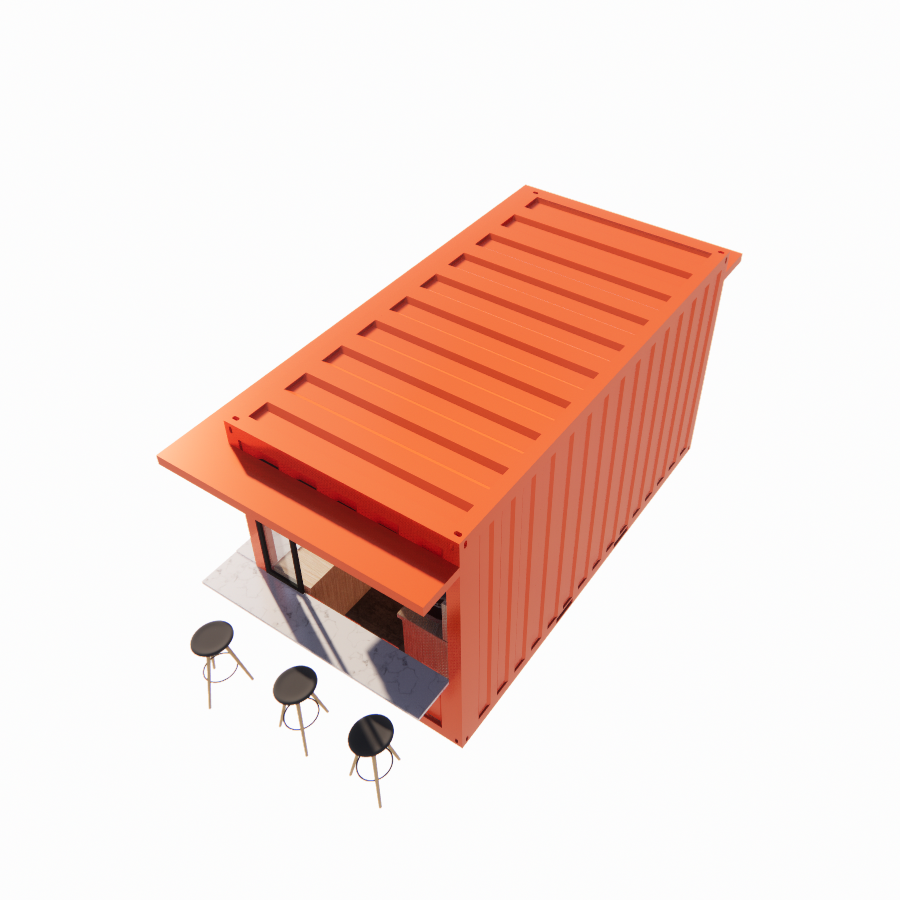 20ft or 40ft Commercial Outdoor Shipping Container Cafe Bar Easy Install Modern Design Steel House Flat Pack Container Best