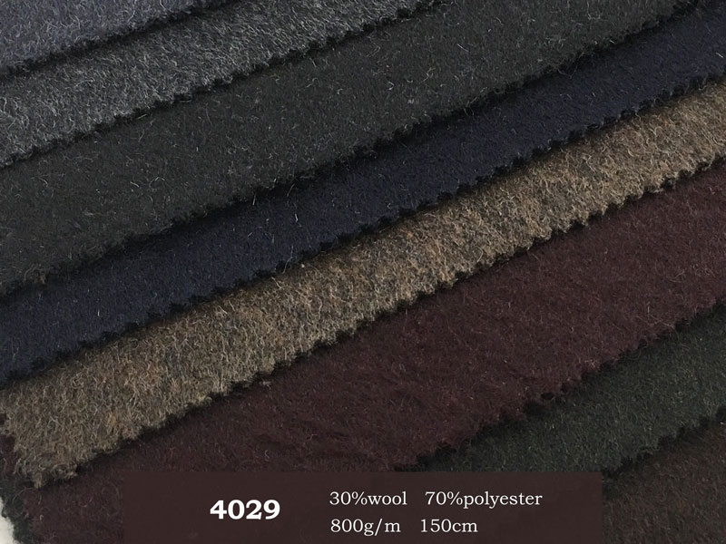 Customization White Polyester Tweed Wool Fabric 57 inch Double Sided