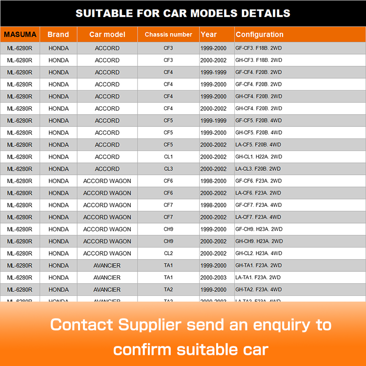 MASUMA Stabilizer Link 51320S84A01 for Honda Accord Wagon Excellent Functionality