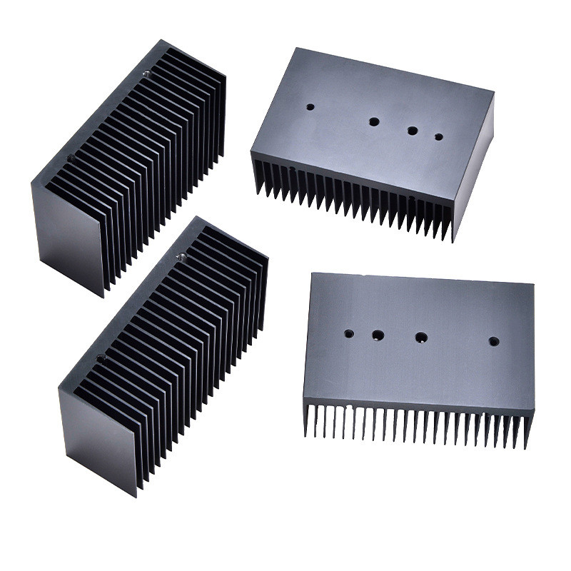 CNC Precision Machining LED Heat Sink Aluminum AL6063 Anodizing Black