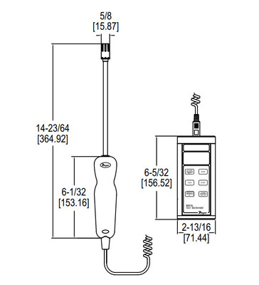 Original Dwyer 485B THERMO-HYGROMETER (Model 485B-1)