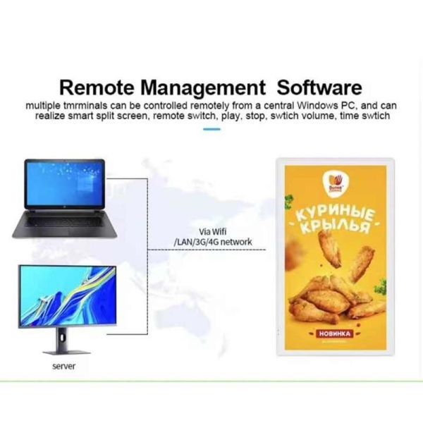 Wall Mounted Digital Display with 178° Viewing Angle and 3840x2160 Resolution for Semi-Outdoor Advertising