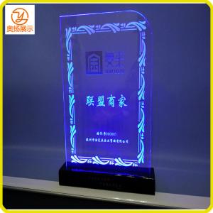 Buy cheap Customized LED light acrylic display stand acrylic advertising stand boad from wholesalers
