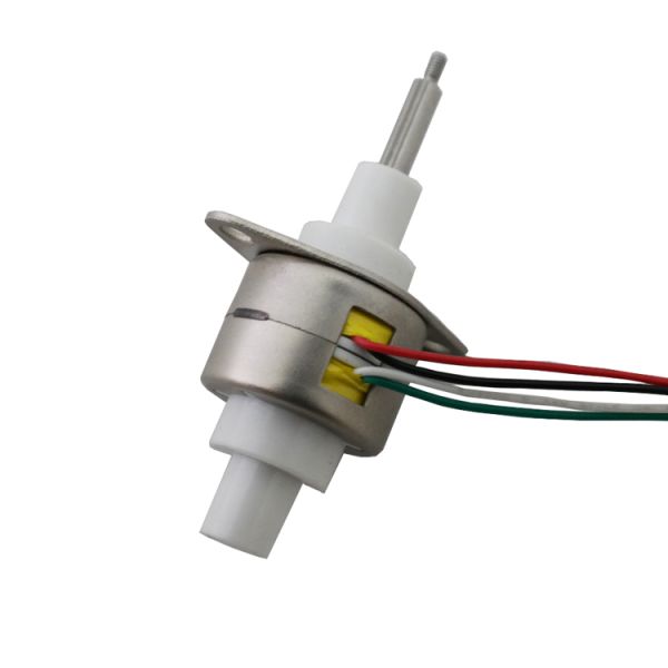 Fixed-axis 20mm diameter linear stepper motor with selectable step angles of 7.5° and 15°