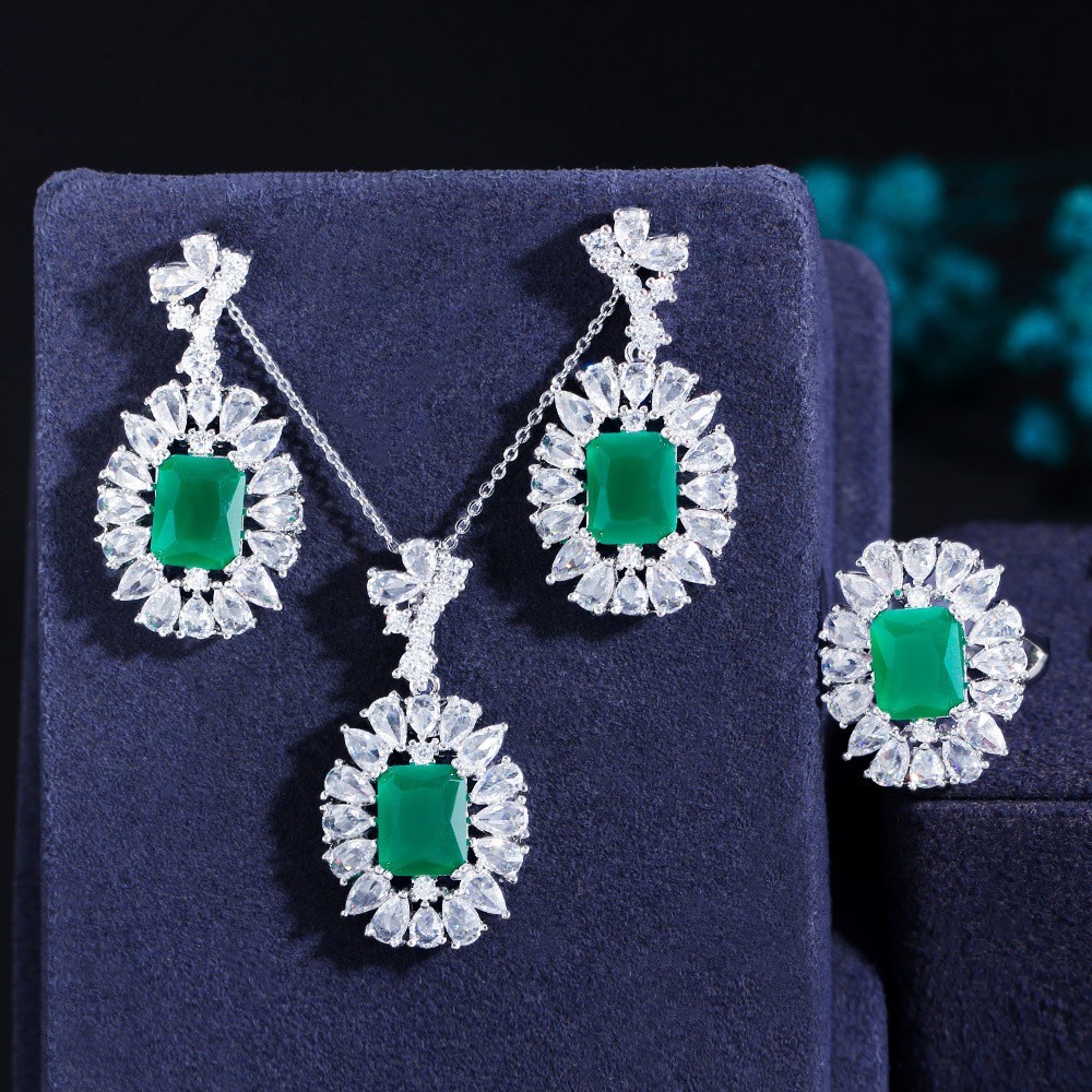 Fashion Women Wedding Necklaces Sets Vintage Collar Rhinestone Crystal Choker Necklaces & Pendants Jewelry Set