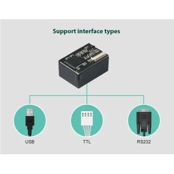 High-Performance 1D 2D Barcode Scan Engine with 3.5g Weight and Compact 22mm L * 14.6mm W * 11.3mm H Dimension