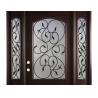 Buy cheap Hollow Wrought Iron Glass Safety Tempered Technical Entry Door Suit Oval Shaped from wholesalers