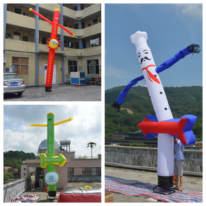 Mini Air Dancer Red / Orange / Blue Inflatable Air Dancer / Sky Dancer With With CE Blower For Outdoor Advertising