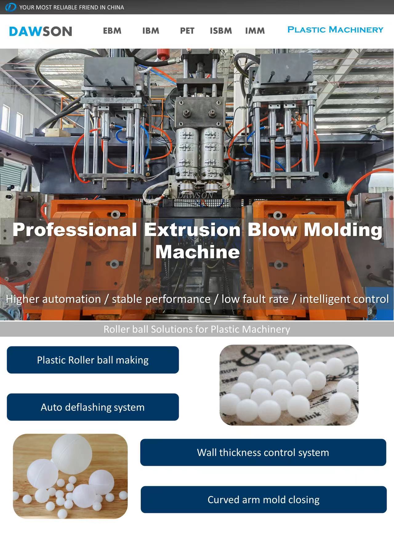Plastic Bottle Extrusion Blow Molding Machine 3 Ball Roller Bags 3000 BPH