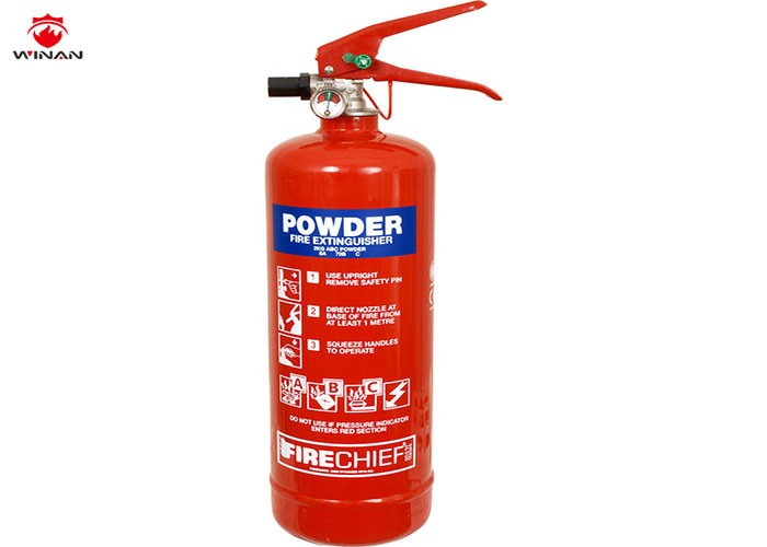 Portable Dry Powder Fire Extinguisher For Fire Protection 1.2mm Thickness