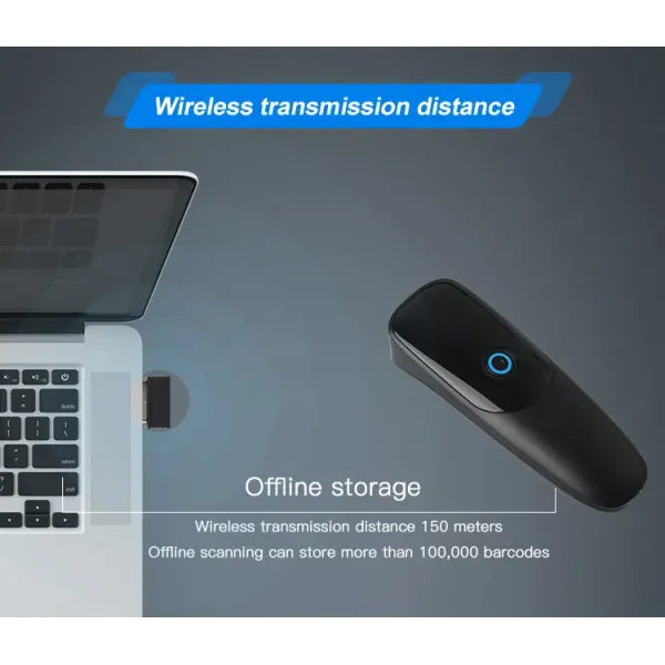 2D Wireless Bluetooth Barcode Scanner DI9130C-2D with 300 Scans/Sec