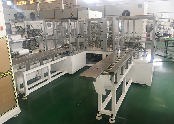 500PPM HMI Monitor Sanitary Napkin Counting Machine
