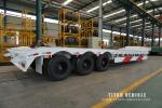 Low loader semi trailer with 80 tons trailer to carry construction equipment for
