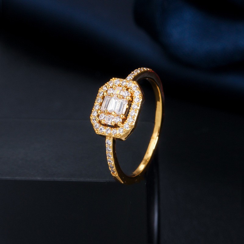 Princess Tiara Crown Sparkling Love Heart CZ Rings for Women Engagement Jewelry Square CZ Ring Jewelry