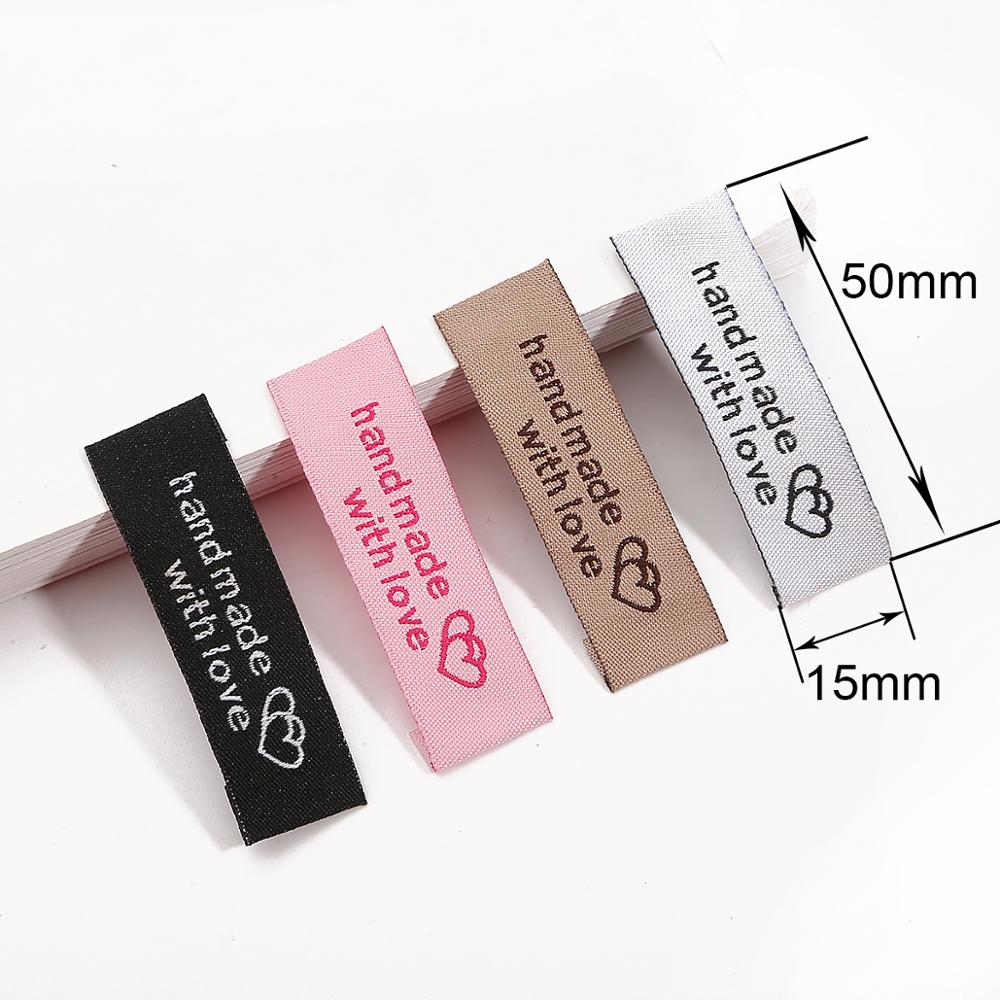 Tagless Clothing Label for Clothes accessories Garment Size Woven Folded Label