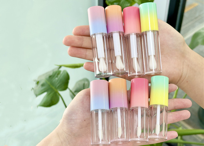 Empty 4ml 6ml Makeup Packaging Heart Shape Luxury Containers 6ml Big Brush Lip Gloss Tubes